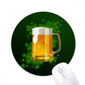 Dıythinker Bira İrlanda St.Patrick's Day Baskılı Yuvarlak Kaymaz Kauçuk Mouse Pad