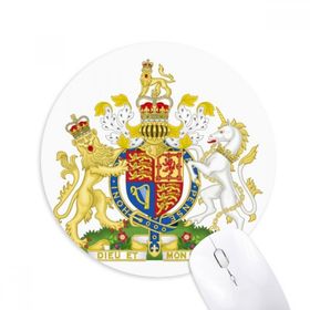 Dıythinker Birleşik Krallık Avrupa Ulusal Amblem Baskılı Yuvarlak Kaymaz Kauçuk Mouse Pad