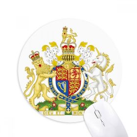 Dıythinker Birleşik Krallık Avrupa Ulusal Amblem Baskılı Yuvarlak Kaymaz Kauçuk Mouse Pad