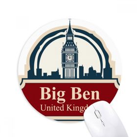 Dıythinker Birleşik Krallık Country City Big Ben Londra UK Baskılı Yuvarlak Kaymaz Kauçuk Mouse Pad