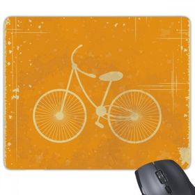 Dıythinker Bisiklet Spor İllüstrasyon Sarı Desen Kaymaz Kauçuk Mouse Pad