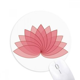 Dıythinker Bitki Çiçek Lotus Çiçek İllüstrasyon Baskılı Yuvarlak Kaymaz Kauçuk Mouse Pad