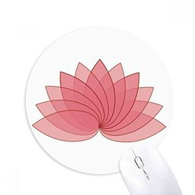Dıythinker Bitki Çiçek Lotus Çiçek İllüstrasyon Baskılı Yuvarlak Kaymaz Kauçuk Mouse Pad