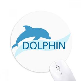 Dıythinker Blue Ocean Docile Dolphin Illustrate Baskılı Yuvarlak Kaymaz Kauçuk Mouse Pad