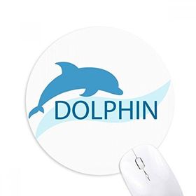 Dıythinker Blue Ocean Docile Dolphin Illustrate Baskılı Yuvarlak Kaymaz Kauçuk Mouse Pad