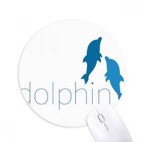 Dıythinker Blue Ocean Docile İki Yunus Baskılı Yuvarlak Kaymaz Kauçuk Mouse Pad