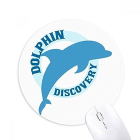 Dıythinker Blue Ocean Streamline Yunus Desenli Baskılı Yuvarlak Kaymaz Kauçuk Mouse Pad