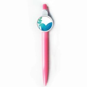 Dıythinker Blue Peace Girl Savaş Karşıtı Desen Geri Çekilebilir Mavi Tükenmez Kalem