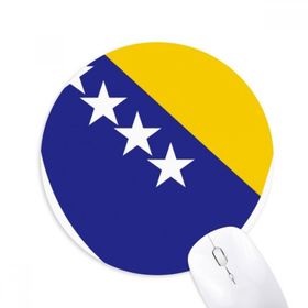 Dıythinker Bosna Hersek Amblem Ülke Baskılı Yuvarlak Kaymaz Kauçuk Mouse Pad