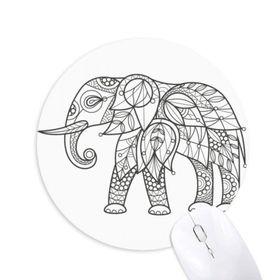 Dıythinker Boya Fil Arkadaş Diş Baskılı Yuvarlak Kaymaz Kauçuk Mouse Pad