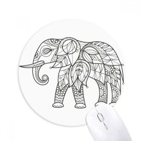 Dıythinker Boya Fil Arkadaş Diş Baskılı Yuvarlak Kaymaz Kauçuk Mouse Pad