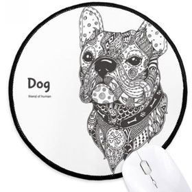 Dıythinker Boya Koşusu Köpek Arkadaş Şirketi Yuvarlak Kaymaz Mouse Pad
