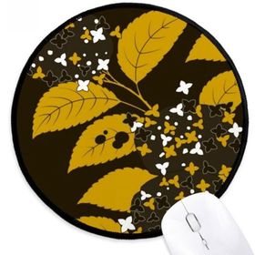 Dıythinker Boyama Japon Kültürü Siyah Yuvarlak Kaymaz Mouse Pad