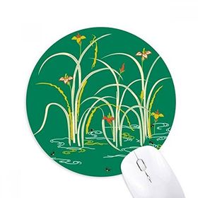 Dıythinker Boyama Yeşil Kültür Su Baskılı Yuvarlak Kaymaz Kauçuk Mouse Pad