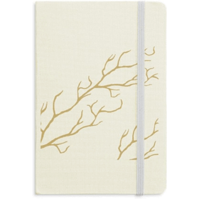 Dıythinker Branch Soyut Bitkiler Sanat Desenli Kumaş Sert Kapak A5 Defter