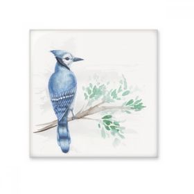 Dıythinker Branch Yaprak Mavi Papağan Seramik 10x10 cm Seramik Karo