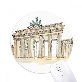 Dıythinker Brandenburg Kapı Doğu Almanya Baskılı Yuvarlak Kaymaz Kauçuk Mouse Pad
