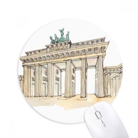 Dıythinker Brandenburg Kapı Doğu Almanya Baskılı Yuvarlak Kaymaz Kauçuk Mouse Pad