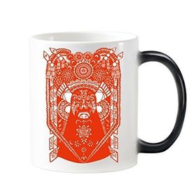 Dıythinker BRed Dahuichao Kağıt Kesim Sanat Çin Geleneksel Kültür İllüstrasyon Desen Değiştiren Isıya Duyarlı Değişen Renk Kupa