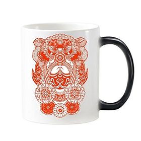 Dıythinker BRed Meihualing Kağıt Kesim Sanat Çin Geleneksel Kültür İllüstrasyon Desen Değiştiren Isıya Duyarlı Değişen Renk Kupa