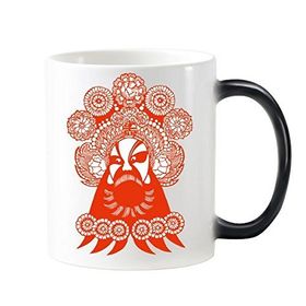 Dıythinker BRed Zhaixinglou Kağıt Kesim Sanat Çin Geleneksel Kültür İllüstrasyon Desen Değiştiren Isıya Duyarlı Değişen Kupa