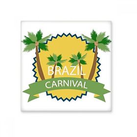 Dıythinker Brezilya Karnaval Sloganı Brezilya Kültürel Element Seramik ları Dekorasyon 10x10 cm Seramik Karo