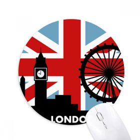 Dıythinker Britanya Birliği Jack Londra Gözü Big Ben Bayrak BK Baskılı Yuvarlak Kaymaz Kauçuk Mouse Pad