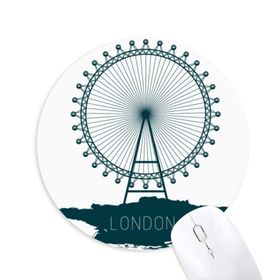 Dıythinker Britanya İngiltere Londra Gözü Birleşik Krallık Baskılı Yuvarlak Kaymaz Kauçuk Mouse Pad