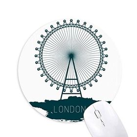 Dıythinker Britanya İngiltere Londra Gözü Birleşik Krallık Baskılı Yuvarlak Kaymaz Kauçuk Mouse Pad