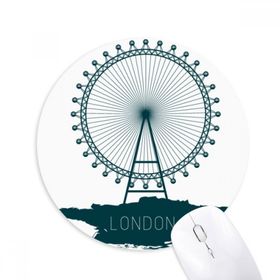 Dıythinker Britanya İngiltere Londra Gözü Birleşik Krallık Baskılı Yuvarlak Kaymaz Kauçuk Mouse Pad