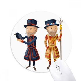 Dıythinker Britanya İngiltere Londra Kraliyet Askerleri Baskılı Yuvarlak Kaymaz Kauçuk Mouse Pad