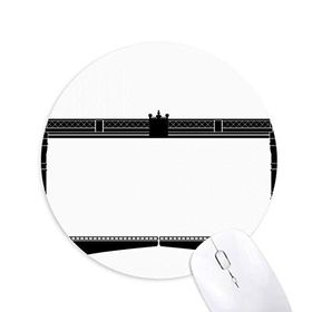 Dıythinker Britanya Londra Kule Köprüsü Silüeti UK Baskılı Yuvarlak Kaymaz Kauçuk Mouse Pad