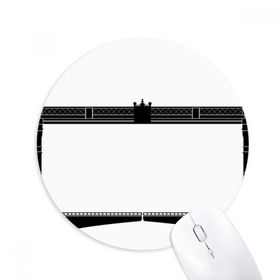 Dıythinker Britanya Londra Kule Köprüsü Silüeti UK Baskılı Yuvarlak Kaymaz Kauçuk Mouse Pad