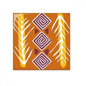 Dıythinker Brown Line Meksika Totems Antik Medeniyet Çizimi 20x20 cm Seramik Karo