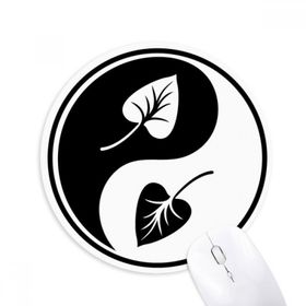 Dıythinker Budizm Budist Siyah Beyaz Yin-yang Baskılı Yuvarlak Kaymaz Kauçuk Mouse Pad