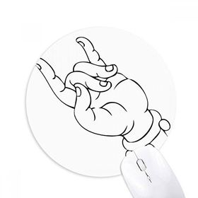 Dıythinker Budizm El Basit İllüstrasyon Desen Baskılı Yuvarlak Kaymaz Kauçuk Mouse Pad
