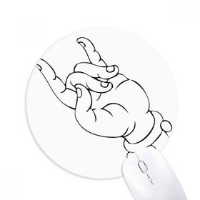 Dıythinker Budizm El Basit İllüstrasyon Desen Baskılı Yuvarlak Kaymaz Kauçuk Mouse Pad