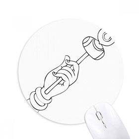 Dıythinker Budizm El Çizgisi Çizim Basit Desen Baskılı Yuvarlak Kaymaz Kauçuk Mouse Pad