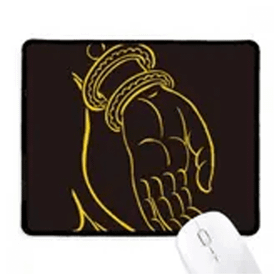 Dıythinker Budizm Siyah Sarı El Desen Kaymaz Mouse Pad