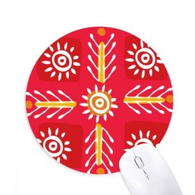 Dıythinker Buğday Meksika Totems Antik Medeniyet Çizim Baskılı Yuvarlak Kaymaz Kauçuk Mouse Pad