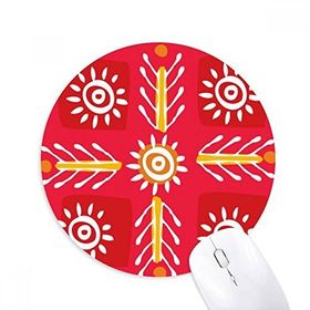 Dıythinker Buğday Meksika Totems Antik Medeniyet Çizim Baskılı Yuvarlak Kaymaz Kauçuk Mouse Pad