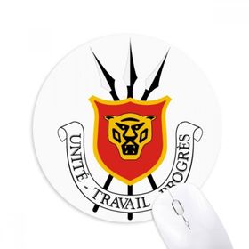 Dıythinker Bujumbura Burundi Ulusal Amblem Baskılı Yuvarlak Kaymaz Kauçuk Mouse Pad