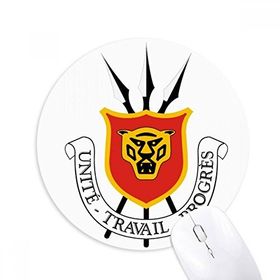 Dıythinker Bujumbura Burundi Ulusal Amblem Baskılı Yuvarlak Kaymaz Kauçuk Mouse Pad