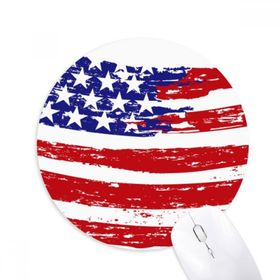 Dıythinker Bükme Yıldızlar ve Çizgiler Amerika Ülke Bayrağı Baskılı Yuvarlak Kaymaz Kauçuk Mouse Pad