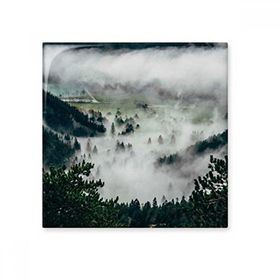 Dıythinker Bulutlar Orman Bilim Doğa Manzarası 15x15 cm Seramik Karo