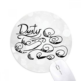 Dıythinker Bulutlu Hava El Boyaması Desen Baskılı Yuvarlak Kaymaz Kauçuk Mouse Pad