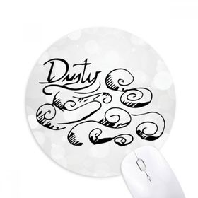 Dıythinker Bulutlu Hava El Boyaması Desen Baskılı Yuvarlak Kaymaz Kauçuk Mouse Pad