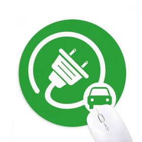 Dıythinker Büyük Fişli Enerji Araçlar Çevreyi Korur Baskılı Yuvarlak Kaymaz Kauçuk Mouse Pad