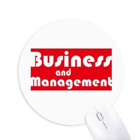 Dıythinker Büyük İş ve Yönetim Kırmızı Baskılı Yuvarlak Kaymaz Kauçuk Mouse Pad