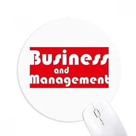 Dıythinker Büyük İş ve Yönetim Kırmızı Baskılı Yuvarlak Kaymaz Kauçuk Mouse Pad